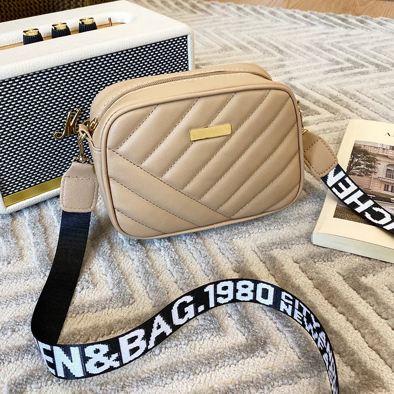 Women's Small Crossbody Bag PU Leather Zipper Handbag for Summer Travel