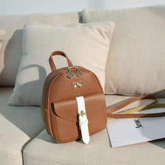 PU Leather Mini Backpack Women Bags Bow-knot Small Schoolbag Lady Bags