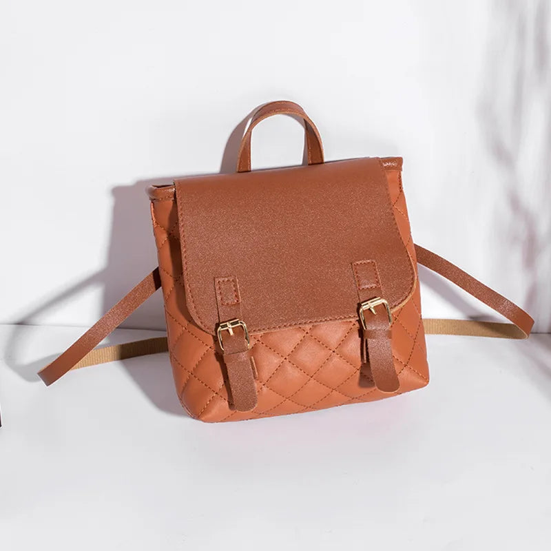 Mini Ladies Backpack PU Leather Cell Phone Bag