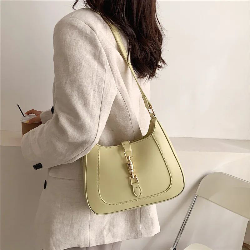 Vintage PU Leather Saddle Bag for Women