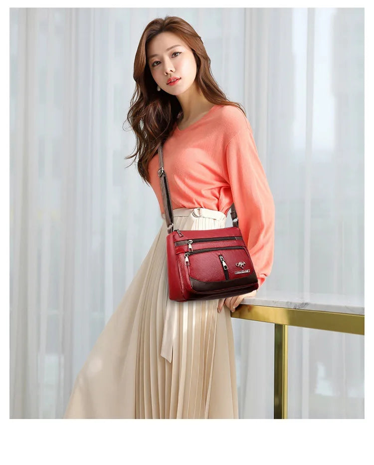 PU Leather Shoulder Bag Women Crossbody Handbag