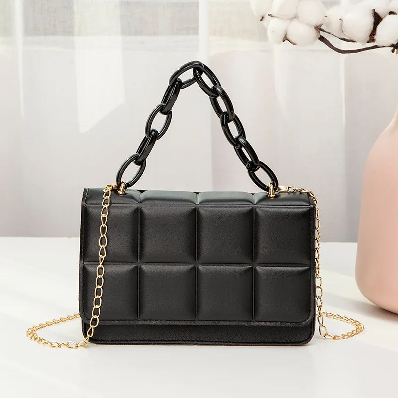 PU Leather Shoulder Bags for Women Chain Crossbody Handbags Phone Bag