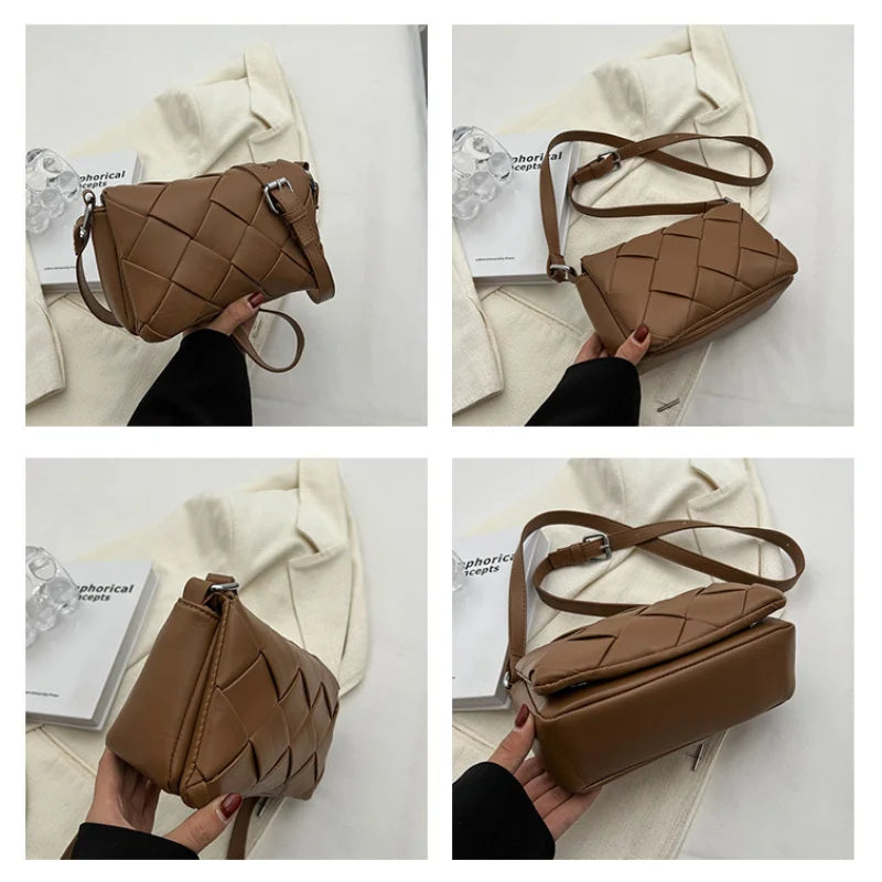 Vintage Leather Shoulder Crossbody Bag for Women