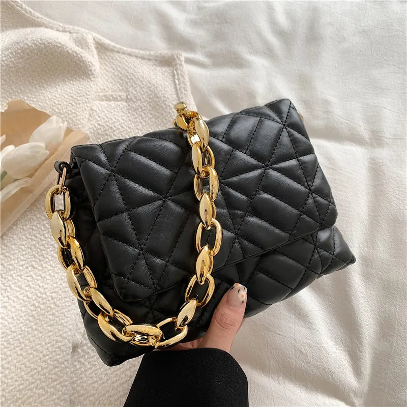Women Casual Shoulder Messenger Bag PU Leather Handbag Small Underarm Purse