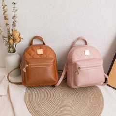 PU Leather Shoulder Mini Small Backpack Ladies School Backpack Bags for Women