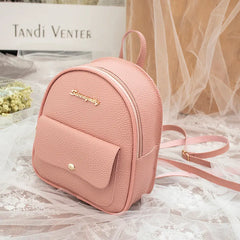 PU Leather Shoulder Mini Small Backpack Women Teenage Girls Kids Multi-Function