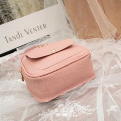 PU Leather Shoulder Mini Small Backpack Women Teenage Girls Kids Multi-Function