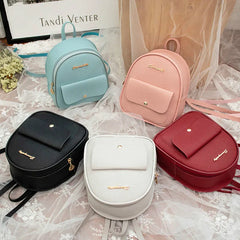 PU Leather Shoulder Mini Small Backpack Women Teenage Girls Kids Multi-Function