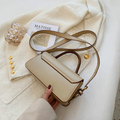 Classic Style PU Leather Shoulder Bag Top Handle Handbag