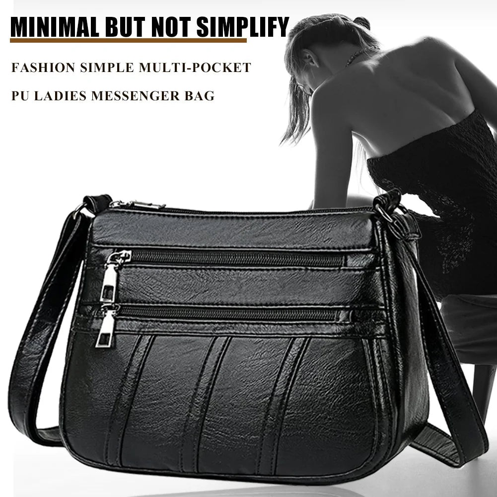 PU Leather Messenger Purse Female Daily Shoulder Bag Women Handbag