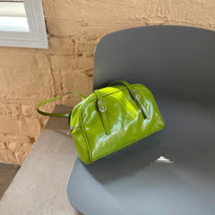Green PU Leather Underarm Bag for Women All-matching Shoulder Bag
