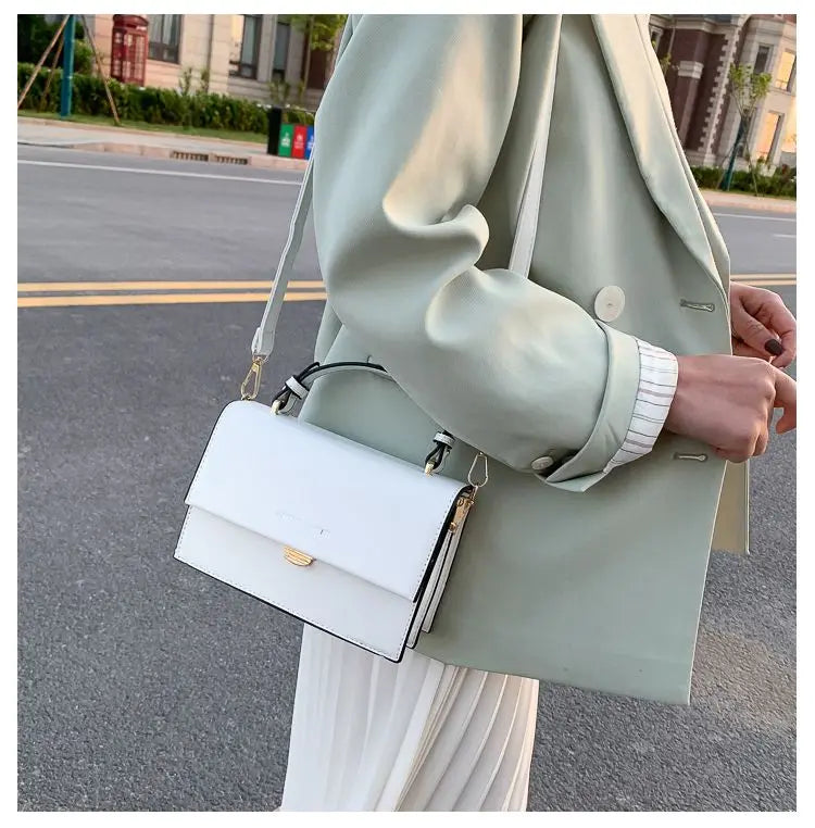 PU Leather Women Flap Crossbody Bag Solid Female Shoulder bags