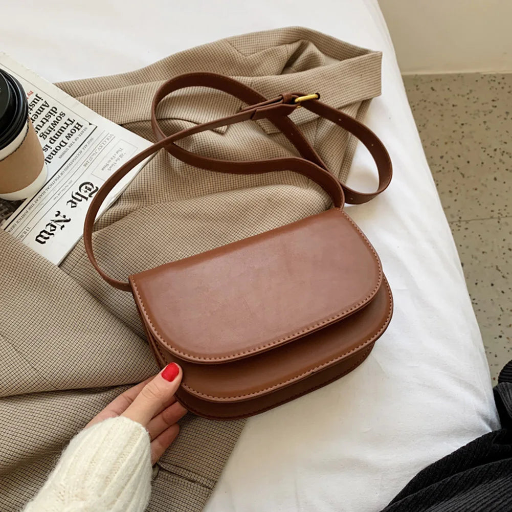 PU Leather Women Shoulder Chest Bag Messenger Bag Solid All-match