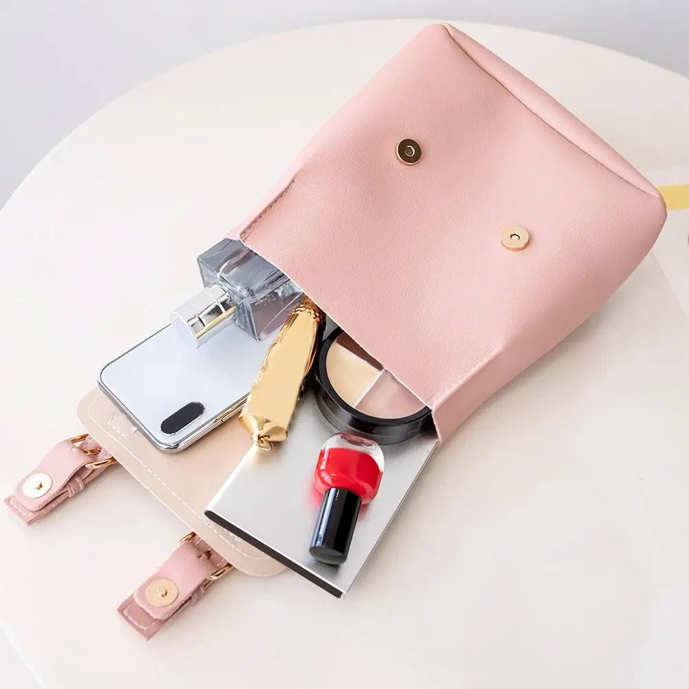 PU Leather Women Small Backpack Splicing Hit Shoulder Bags School Bags