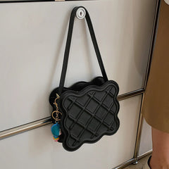 PU Leather Small Square Shoulder Bag for Women