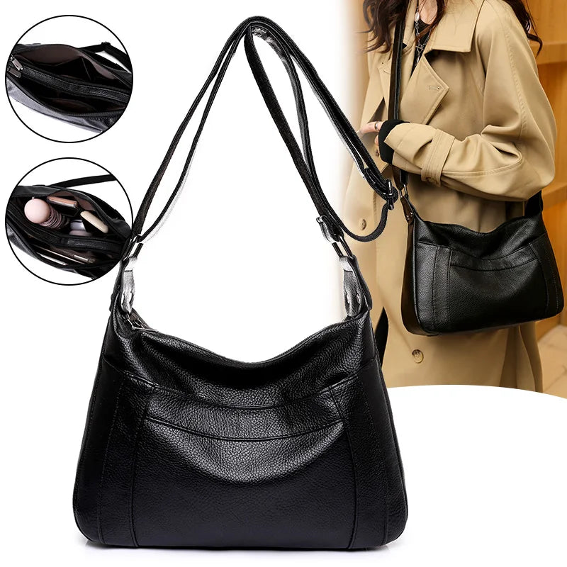 PU Handbags Womens Bags High Quality Shoulder Bags Large Size