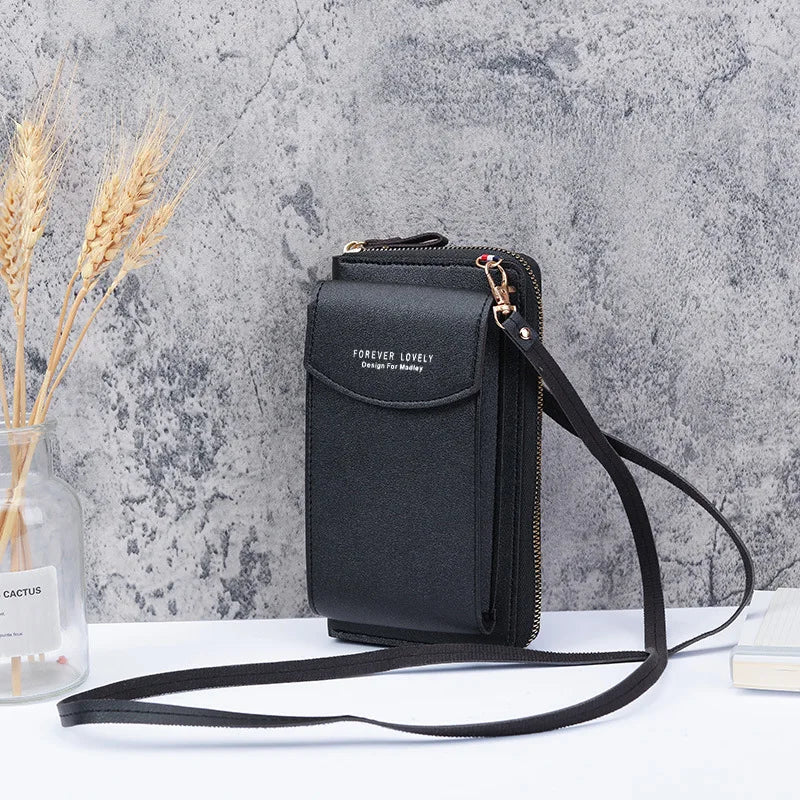 Womens PU Handbags Crossbody Clutch Phone Wallet Shoulder Bag