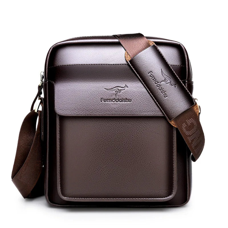PU Men's Shoulder Bag Business Casual Messenger Briefcase
