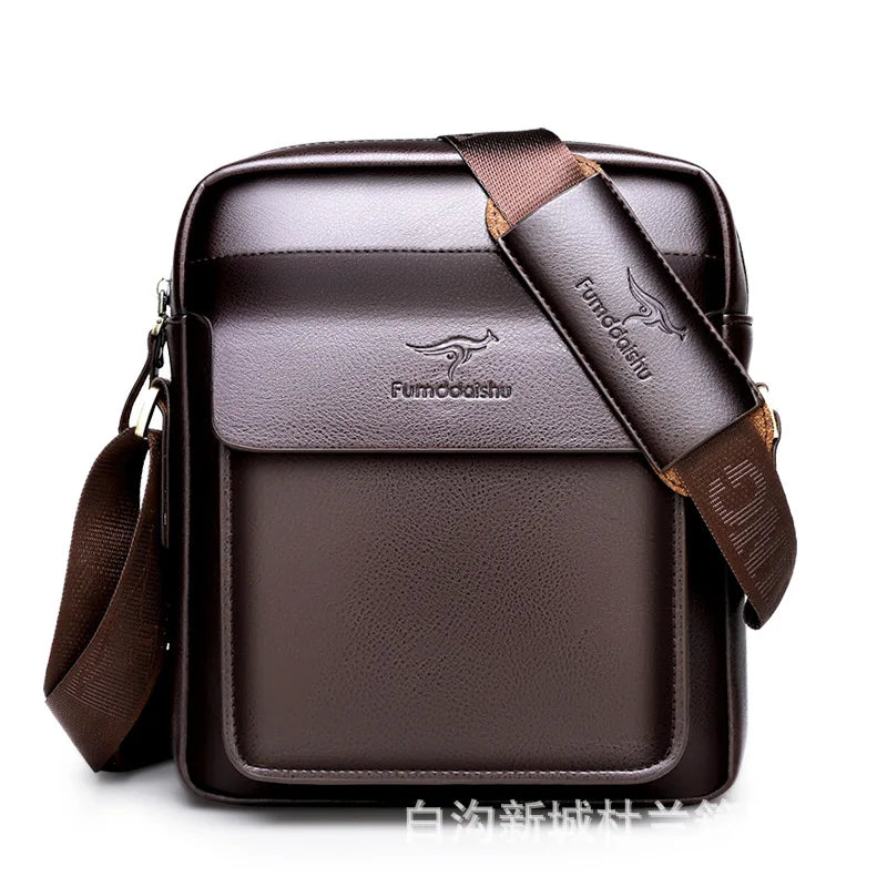 PU Men's Shoulder Bag Business Casual Messenger Briefcase