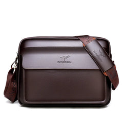 PU Men's Shoulder Bag Business Casual Messenger Briefcase
