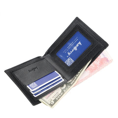 Woven Pattern Leather Men's Short Wallet Zipper Purse for Men