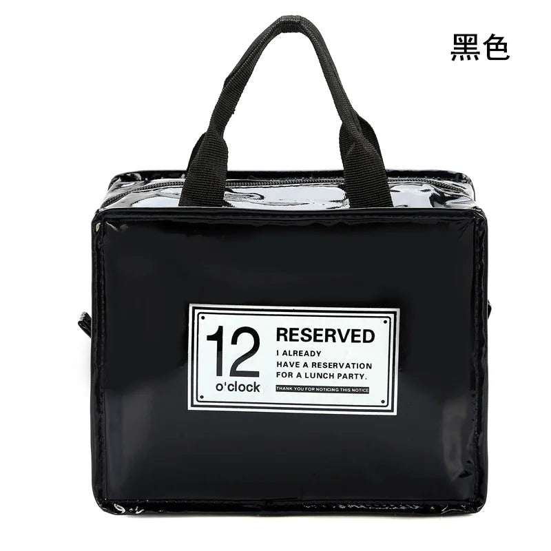 PU Thermo Lunch Bags Cooler Insulated Bags For Women Men Kids