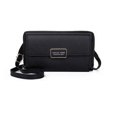 PUOU Small Summer Shoulder Bag Daily Use Card Holder PU Leather Cellphone Purses