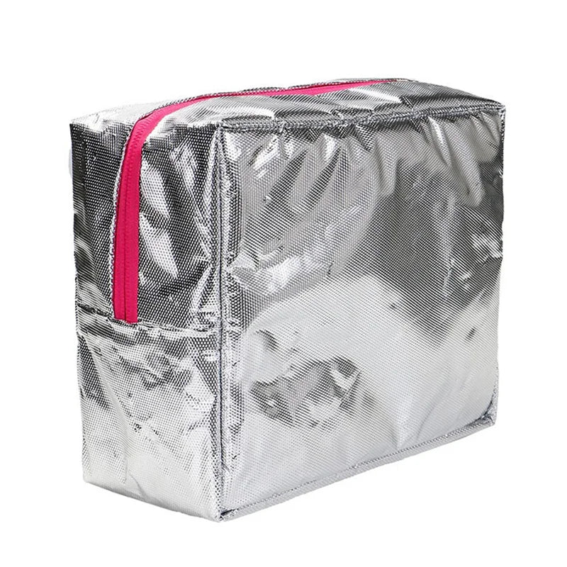 Portable PU Lunch Bags Leather Waterproof Food Picnic Lunch Box Bag