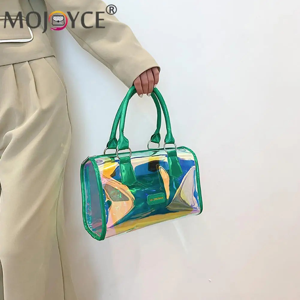 Transparent Laser Shoulder Crossbody Bag Women PVC Summer Tote