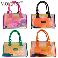 Transparent Laser Shoulder Crossbody Bag Women PVC Summer Tote