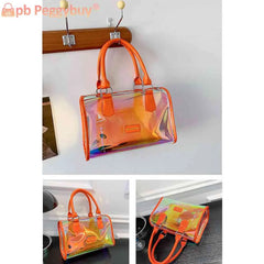 PVC Transparent Laser Shoulder Crossbody Bag Women Summer Messenger Tote