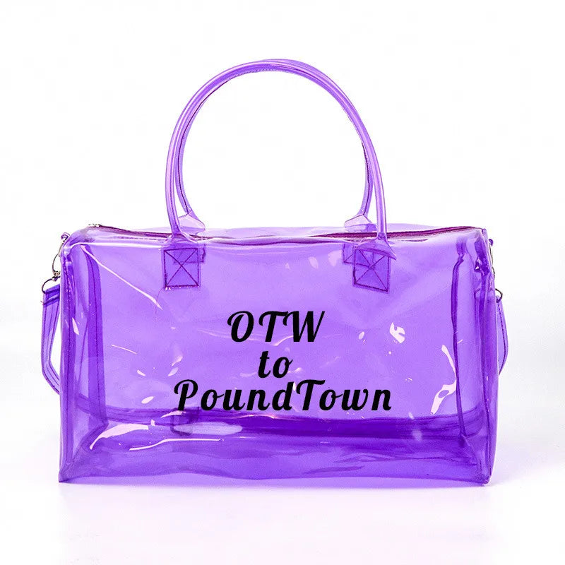 PVC Transparent Waterproof Yoga Gym Bag Unisex Shoulder Bag