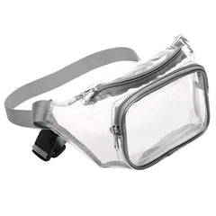 Clear PVC Women Waist Fanny Pack Belt Bag Hip Zipper Belt Bag