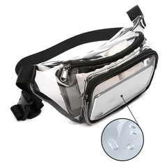 Clear PVC Women Waist Fanny Pack Belt Bag Hip Zipper Belt Bag