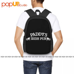 Paddy'S Irish Pub Backpack Large Capacity Vintage Gym Tote Bag