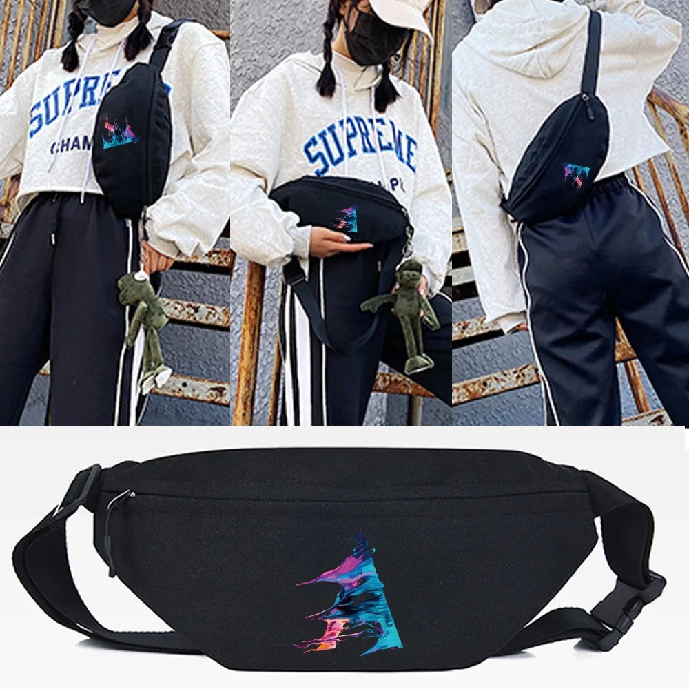 Letter F Waist Bag Unisex Crossbody Bag Sport Chest Pack Men Women