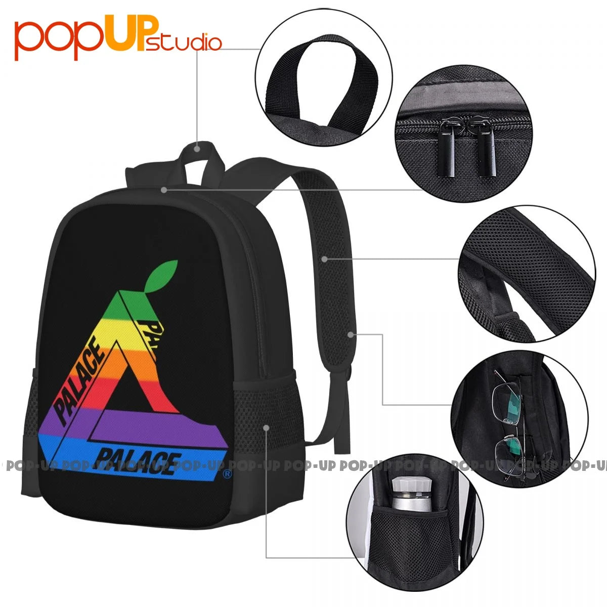 Palaca Skateboards 19Ss Backpack Large Capacity Softback Storage Bag