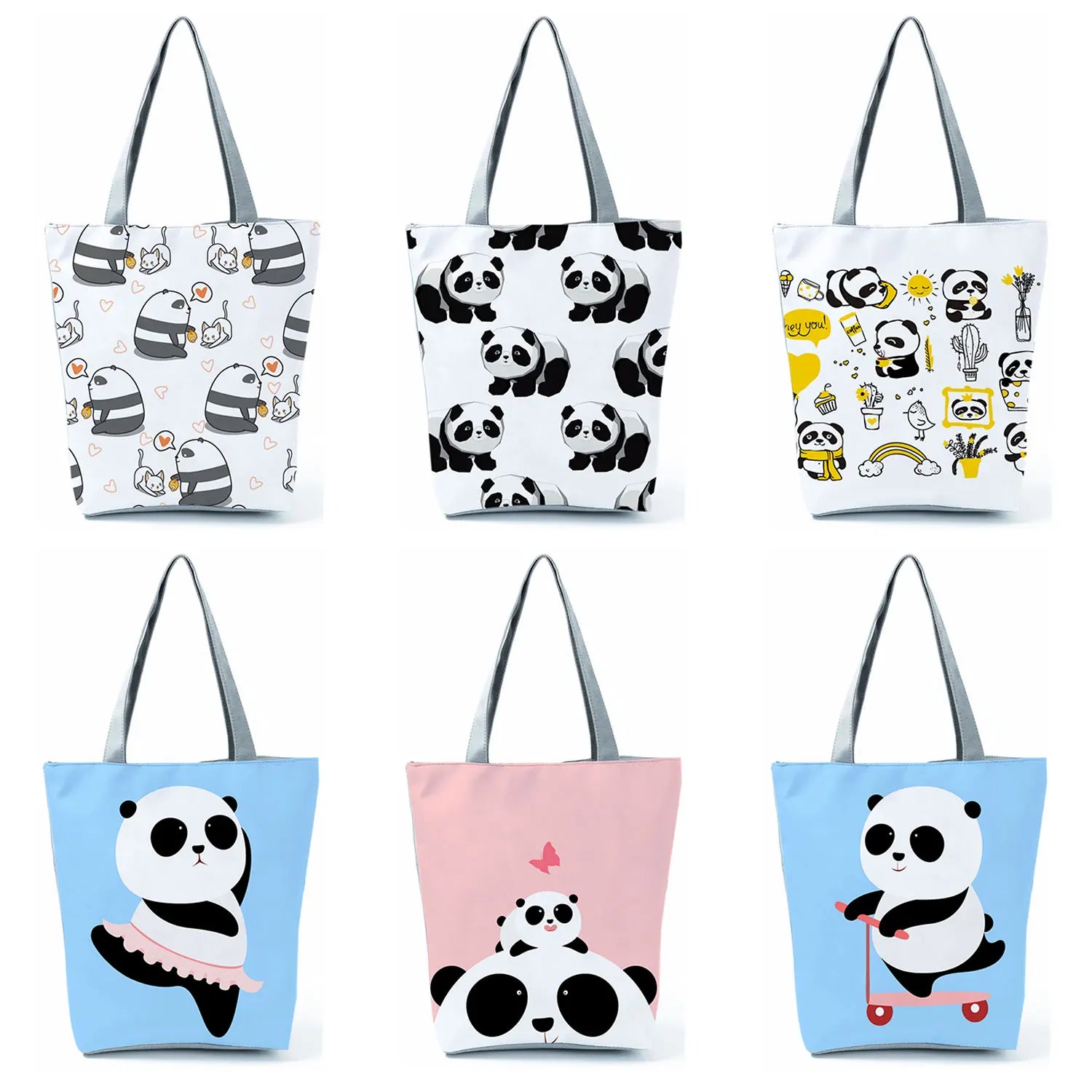 Panda Handbags High Capacity Eco Reusable Shopping Bag