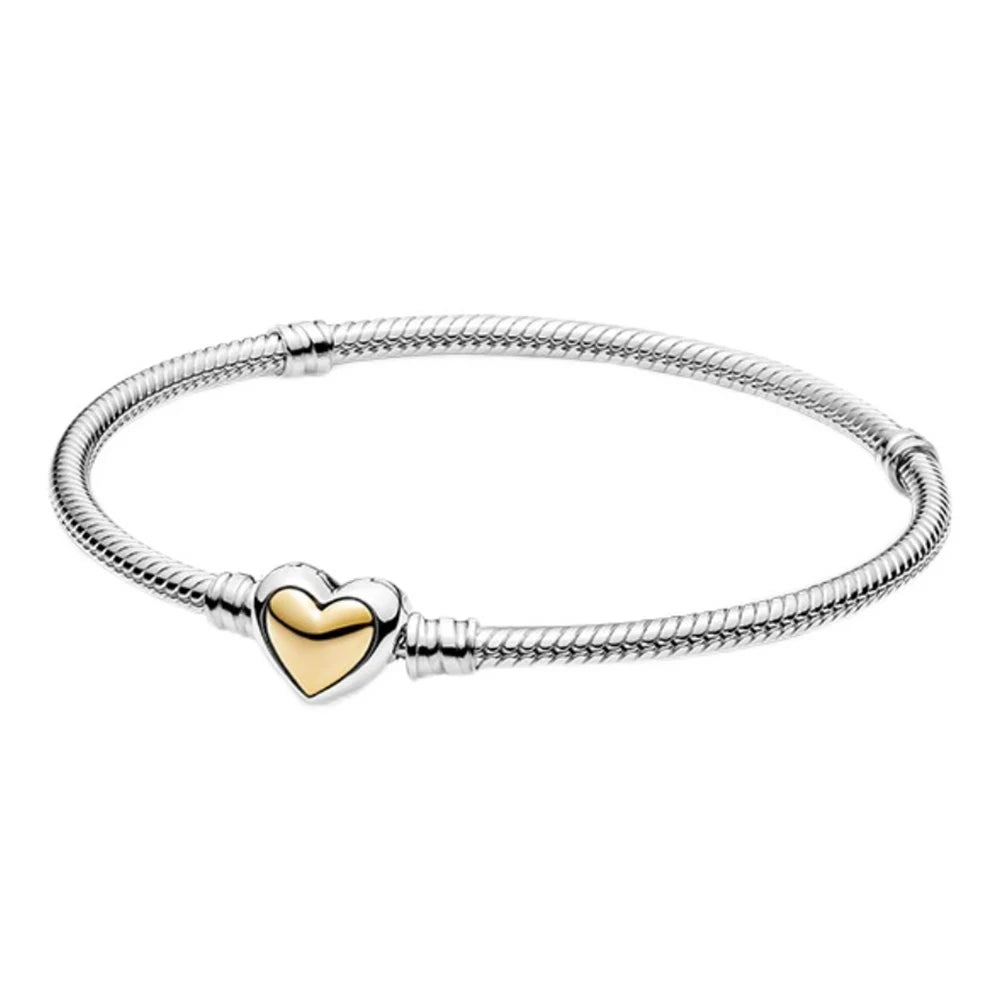 Golden Heart Set 925 Sterling Silver 14k Birthday Gift Jewelry
