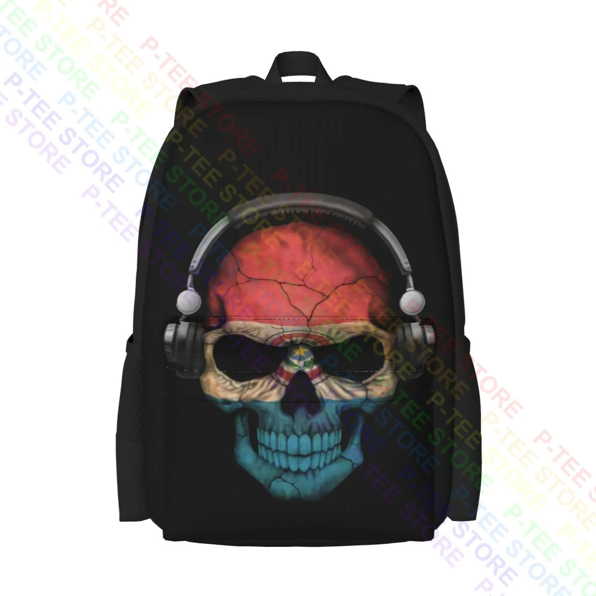 Paraguay Flag Skull Music Backpack Style