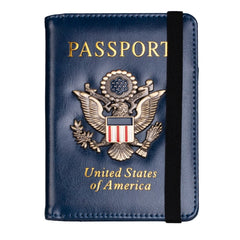Passport Holder RFID Blocking Leather Travel Wallet