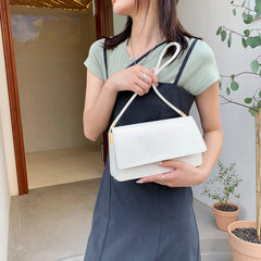 PU Leather Women Underarm Bag Solid Shoulder Bag