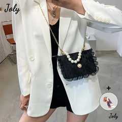 Pearl Chain Bag Shoulder Cross Body Handbag