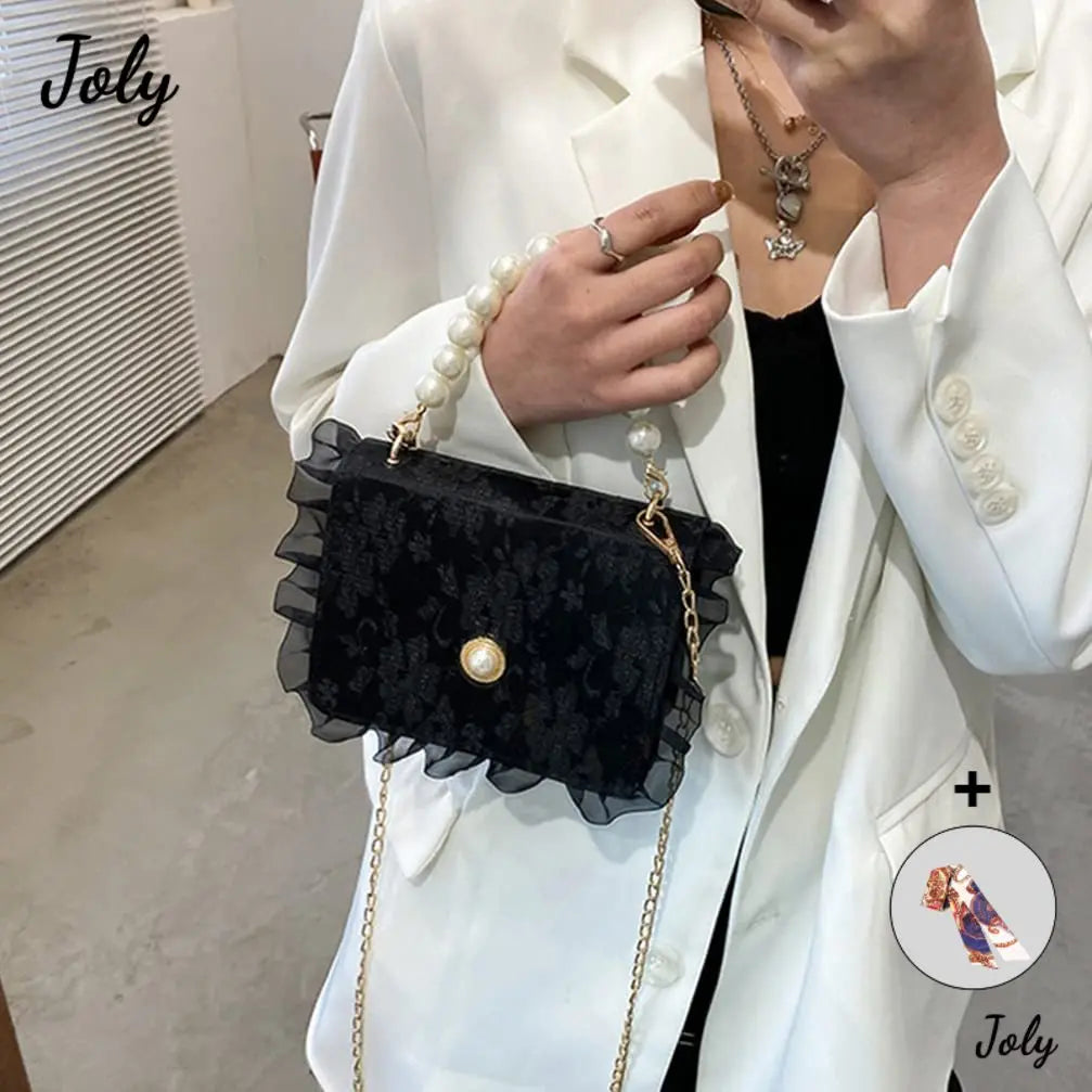 Pearl Chain Bag Shoulder Cross Body Handbag