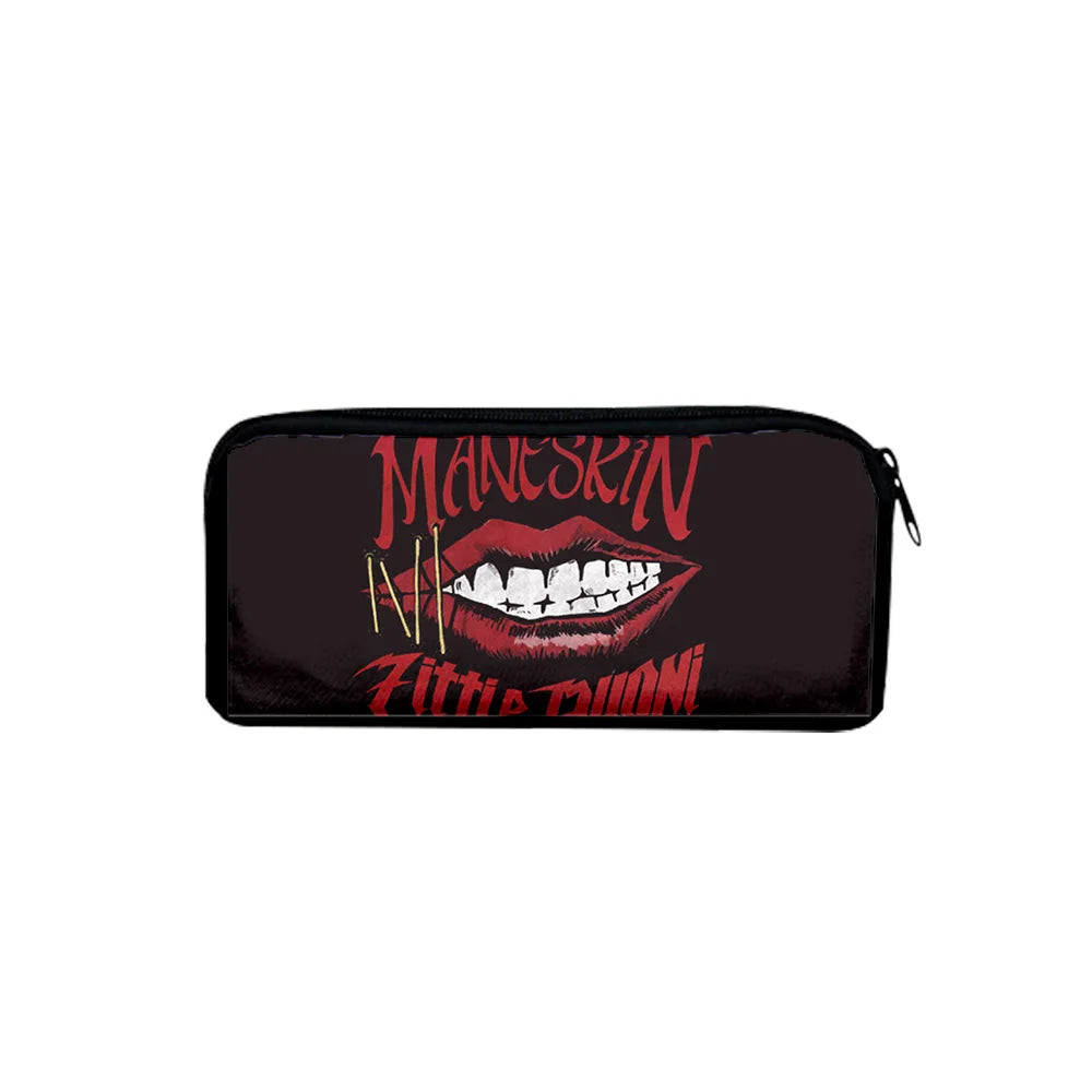 Maneskin ZITTI E BUONI 3D Printing Pencil Bag Child Stationery Storage