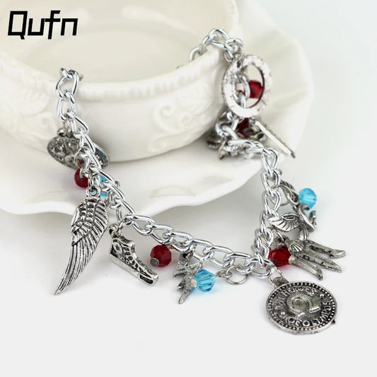 Percy Jackson Crystal Beads Pendent Charm Bracelet Vintage Movie Jewelry