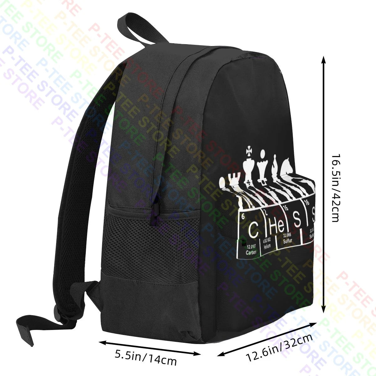 Periodic Table Elements Chess Large Capacity Backpack Travel Art Print