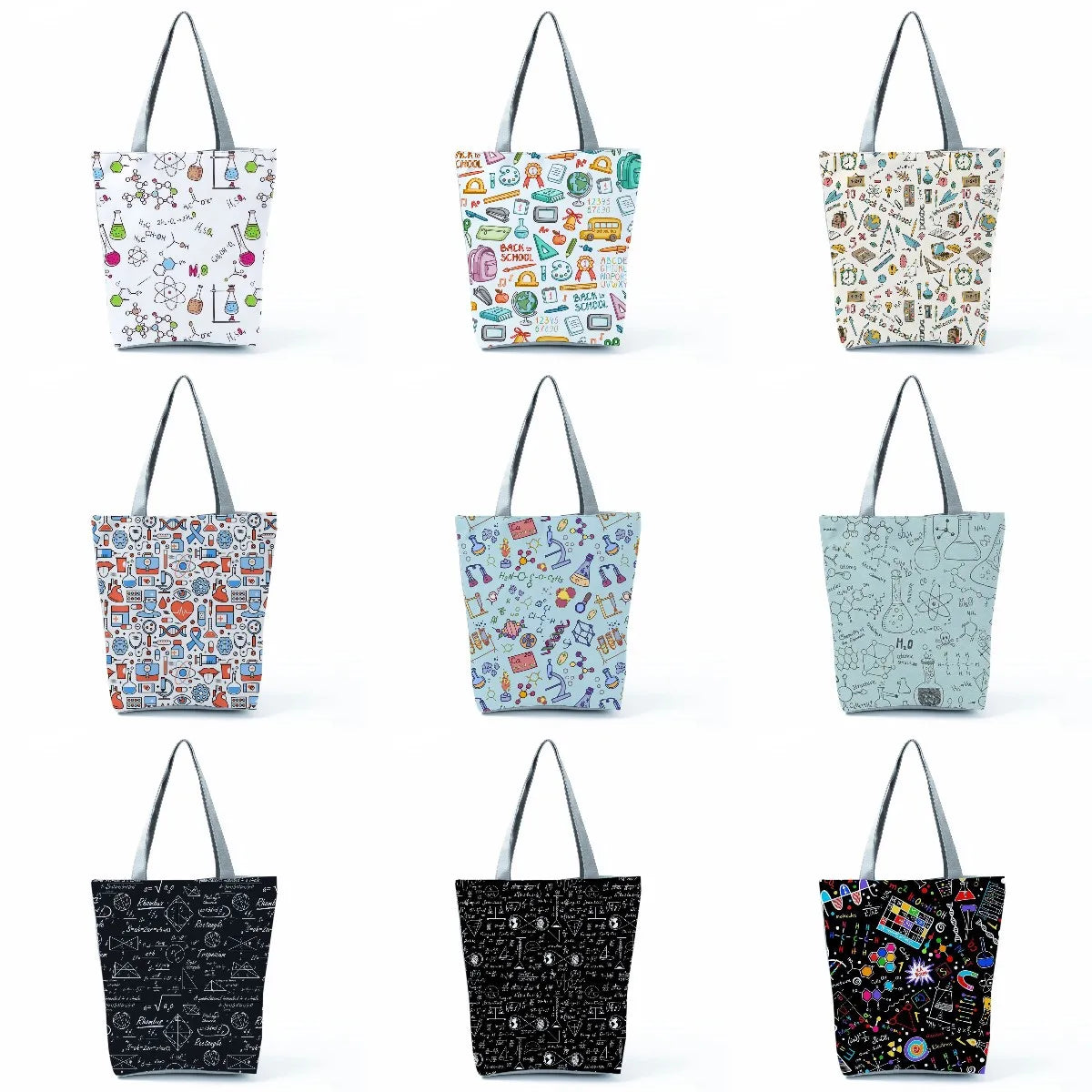 Periodic Table Elements Tote Bag Women Shoulder Handbag