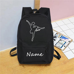 Personalised Ballet Backpack Name Schoolbag Kids Child Teenagers School Dance