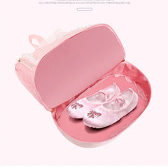 Embroidery Ballet Dance Backpack with Shoe Compartment